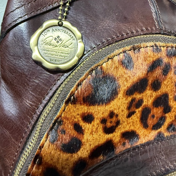 Patricia Nash Alencon Leopard Print Backpack - Picture 5 of 15